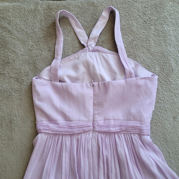 J. Crew Sinclair silk chiffon lavender halter dress size 4 - Picture 9 of 14